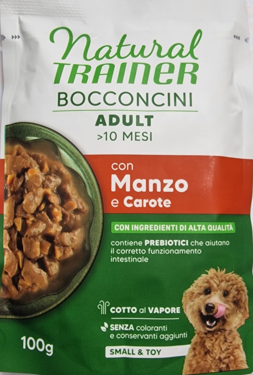 NATURAL TRAINER BOCCONCINI ADULT >10 MESI SMALL & TOY CON MANZO E CAROTE