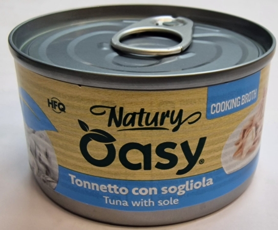 OASY WET CAT NATURY IN BRODO DI COTTURA TONNETTO CON SOGLIOLA Gatti