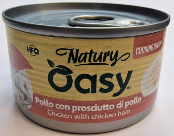 OASY WET CAT NATURY IN BRODO DI COTTURA POLLO CON PROSCIUTTO DI POLLO Gatti
