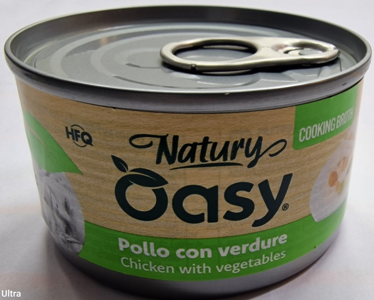 OASY WET CAT NATURY IN BRODO DI COTTURA POLLO CON VERDURE 