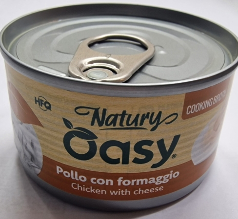 OASY WET CAT NATURY IN BRODO DI COTTURA POLLO CON FORMAGGIO Gatti