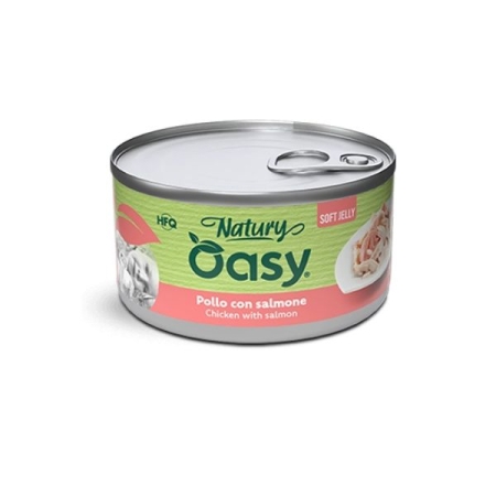 OASY WET CAT NATURY SOFT JELLY POLLO CON SALMONE Gatti