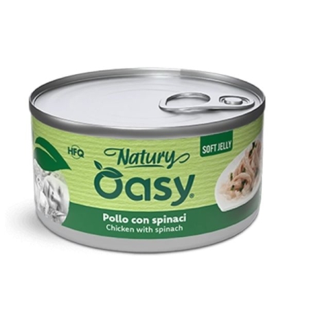 OASY WET CAT NATURY SOFT JELLY POLLO CON SPINACI Gatti