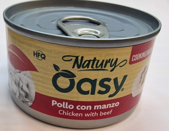 OASY WET CAT NATURY IN BRODO DI COTTURA POLLO CON MANZO Gatti
