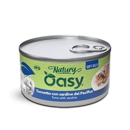 OASY WET CAT NATURY SOFT JELLY TONNETTO CON SARDINE DEL PACIFICO Gatti