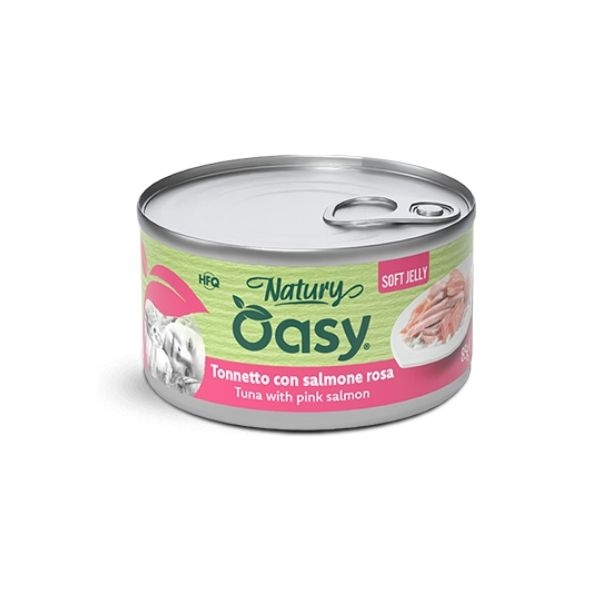 OASY WET CAT NATURY SOFT JELLY TONNETTO CON SALMONE ROSA 