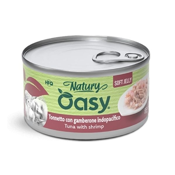 OASY WET CAT NATURY SOFT JELLY TONNETTO CON GAMBERONE INDOPACIFICO 