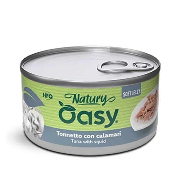OASY WET CAT NATURY SOFT JELLY TONNETTO CON CALAMARI 