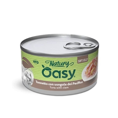 OASY WET CAT NATURY SOFT JELLY TONNETTO CON VONGOLE DEL PACIFICO Gatti