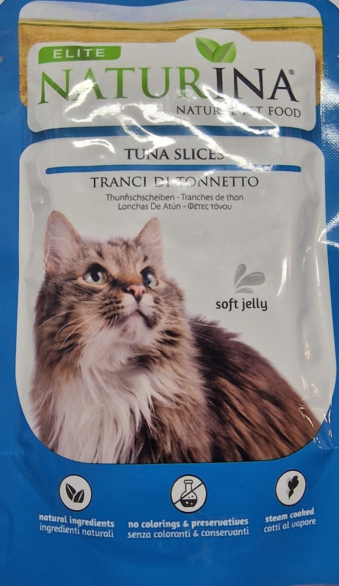 ELITE NATURINA NATURAL PET FOOD TRANCI DI TONNETTO SOFT JELLY 