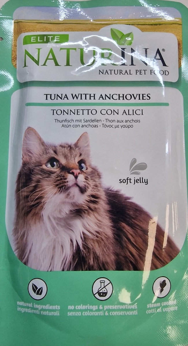 ELITE NATURINA NATURAL PET FOOD TONNETTO CON ALICI SOFT JELLY 