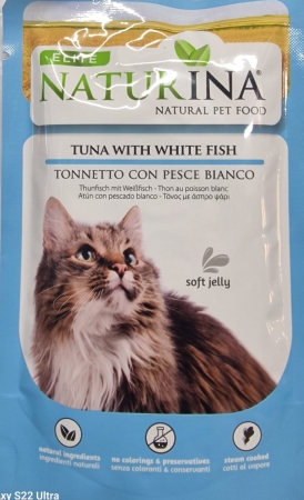 ELITE NATURINA NATURAL PET FOOD TONNETTO CON PESCE BIANCO SOFT JELLY Gatti