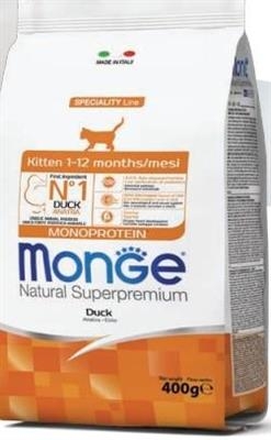 MONGE NATURAL SUPERPREMIUM KITTEN ANATRA Gatti