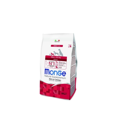 MONGE NATURAL SUPERPREMIUM MINI ADULT RICCO IN POLLO Cani