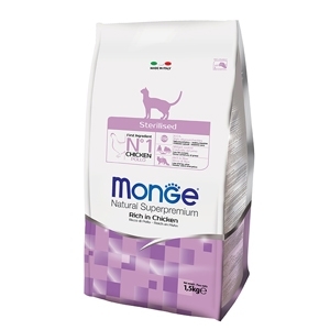MONGE NATURAL SUPERPREMIUM STERILISED RICCO DI POLLO Gatti