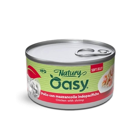 OASY NATURY SOFT JELLY POLLO CON MAZZANCOLLE INDOPACIFICHE Gatti