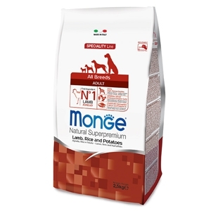 MONGE NATURAL SUPERPREMIUM ALL BREEDS ADULT AGNELLO RISO E PATATE 