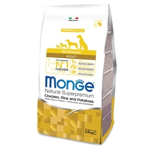 MONGE NATURAL SUPERPREMIUM ALL BREEDS ADULT POLLO RISO E PATATE Cani