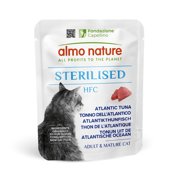 ALMO NATURE HFC STERILISED TONNO DELL'ATLANTICO ADULT E MATURE CAT 
