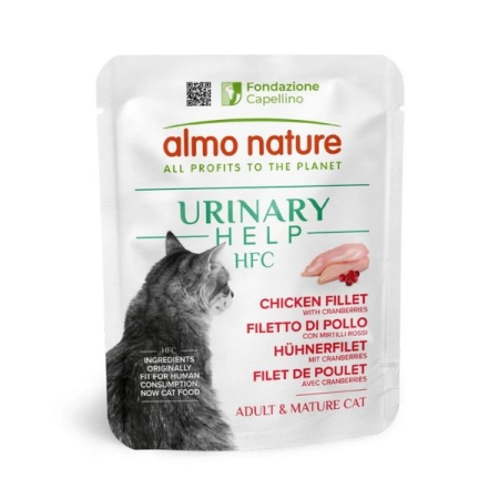 ALMO NATURE HFC URINARY HELP FILETTI DI POLLO E MIRTILLI ROSSI Gatti