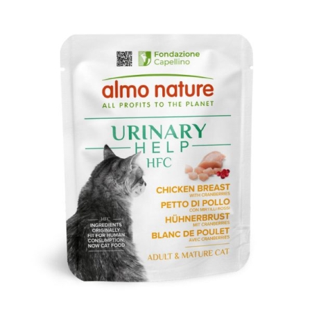ALMO NATURE HFC URINARY HELP PETTO DI POLLO E MIRTILLI ROSSI Gatti