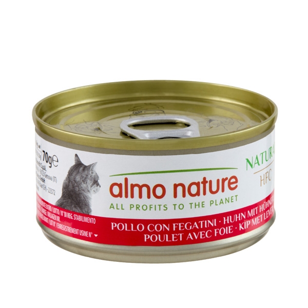 HFC ALMO NATURE NATURAL CATS POLLO CON FEGATINI 