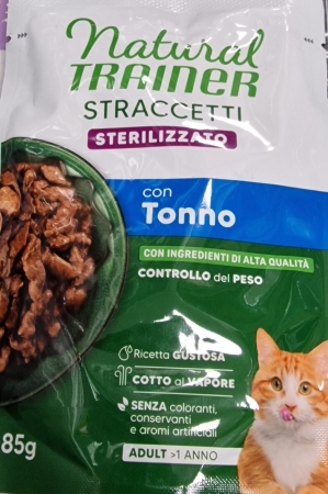 NATURAL TRAINER STRACCETTI STERILIZZATO CON TONNO Gatti