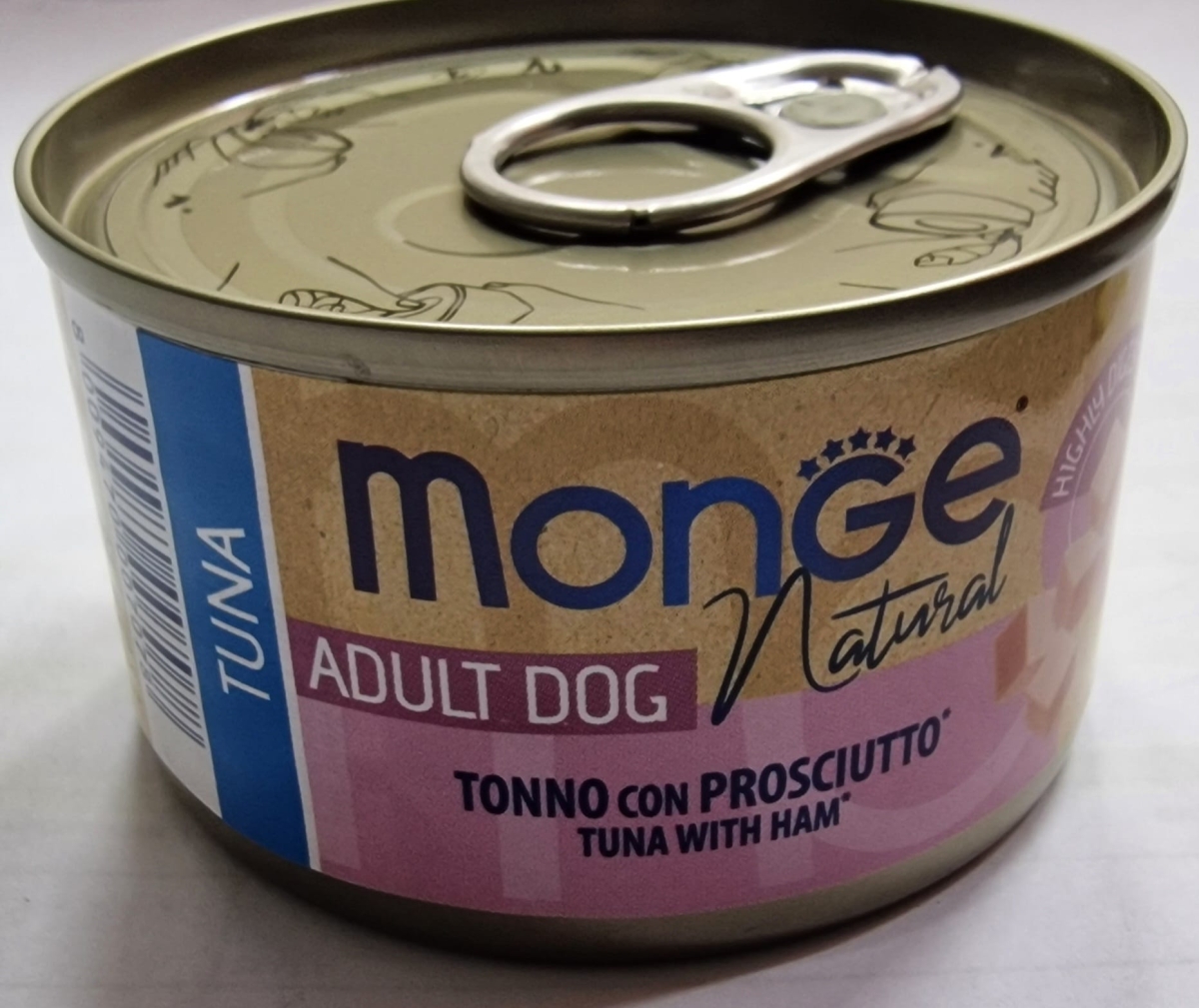 MONGE NATURAL ADULT DOG TONNO CON PROSCIUTTO 