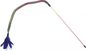 RECORD STUZZICAGATTO RETE ELESTICA CON PIUME BLU Gatti