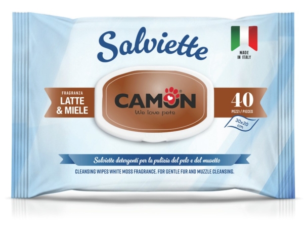 CAMON SALVIETTE DETERGENTI LATTE & MIELE Cani