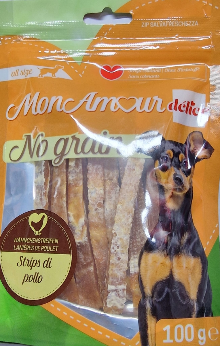 MON AMOUR DELICE NO GRAIN STRIPS DI POLLO 