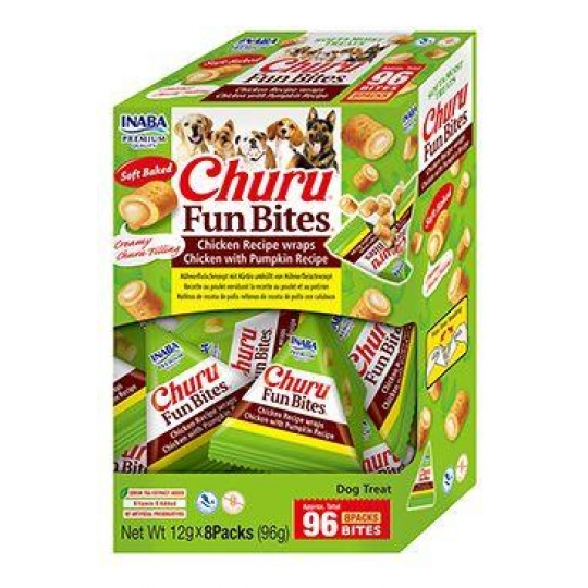 CHURU FUN BITES CANE INVOLTINI DI POLLO RIPIENI POLLO CON ZUCCA 