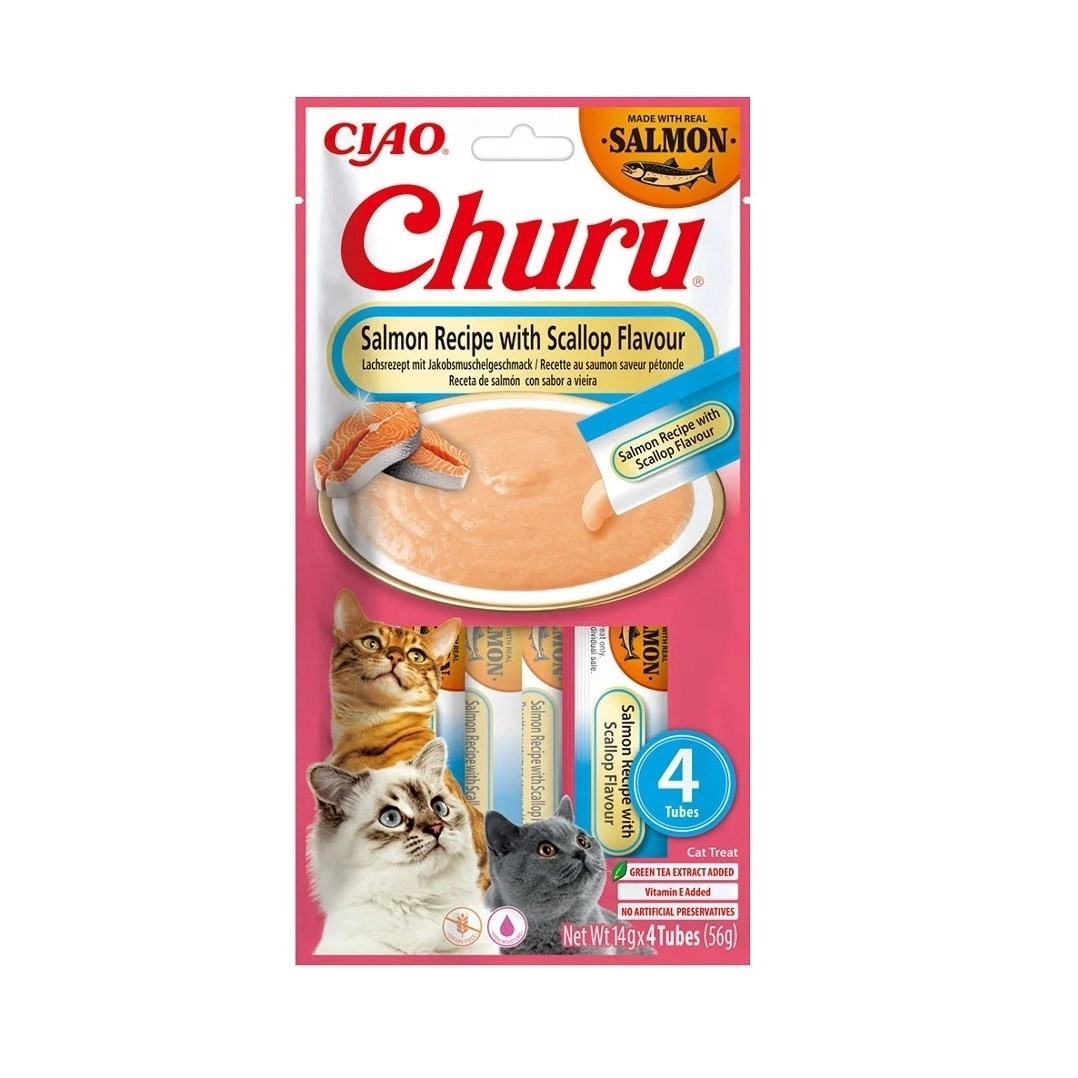 CIAO CHURU CAT CREMOSO CON SALMONE E CAPESANTE 