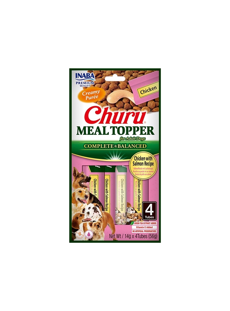 CHURU MEAL TOPPER PER CANI ADULTI SNACK CREMOSO CON POLLO E SALMONE 