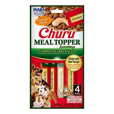 CHURU MEAL TOPPER PER CANI ADULTI SNACK CREMOSO CON POLLO E  MANZO Cani