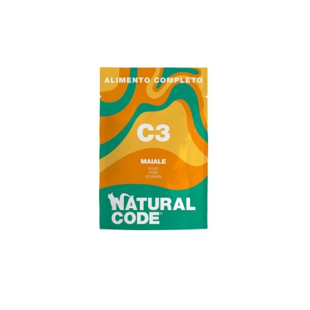 NATURAL CODE  C3 MAIALE ALIMENTO COMPLETO Gatti