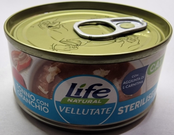 LIFE NATURAL VELLUTATE STERILISED TONNO E GRANCHIO Gatti