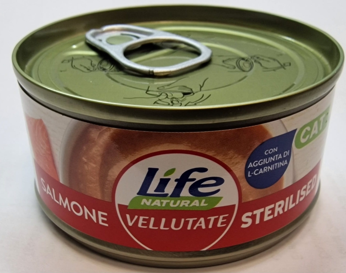 LIFE NATURAL VELLUTATE STERILISED SALMONE 