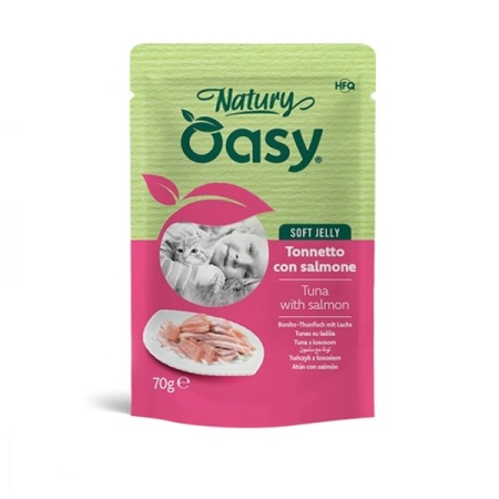 OASY WET CAT NATURY SOFT JELLY TONNETTO CON SALMONE Gatti