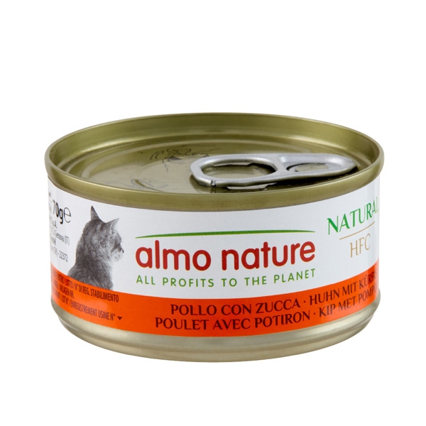 HCF ALMO NATURE NATURAL CATS POLLO CON ZUCCA 