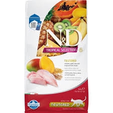 FARMINA N&D TROPICAL SELECTION NEUTERED POLLO, FARRO, AVENA E FRUTTI TROPICALI 