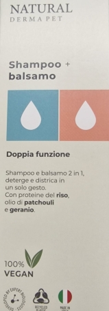 DERBE NATURAL DERMA PET SHAMPOO + BALSAMO Cani