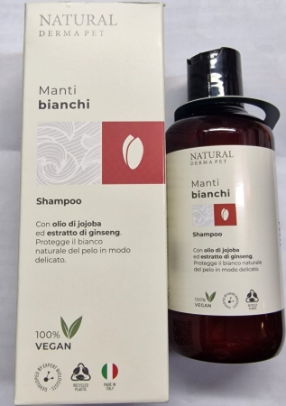 DERBE NATURAL DERMA PET SHAMPOO MANTI BIANCHI Cani