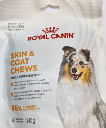 ROYAL CANIN SKIN & COAT CHEWS ADULT SUPPLEMENTS Cani