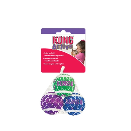 KONG CAT ACTIVE TENNIS BALLS W/BELLS Gatti