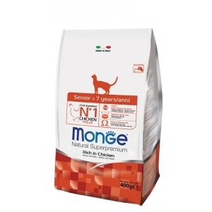 MONGE NATURAL SUPERPREMIUM SENIOR RICCO IN POLLO Gatti