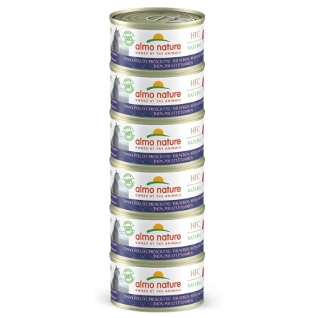 ALMO NATURE HFC MEGAPACK TONNO/POLLO E PROSCIUTTO Gatti