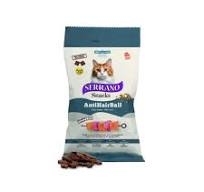 SERRANO SNACKS ANTI HAIRBALL SALMONE E TONNO Gatti