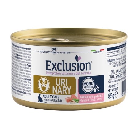 EXCLUSION DIET URINARY MAIALE, PISELLI E RISO Gatti