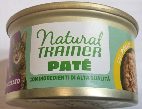 NATURAL TRAINER PATE' ADULT STERILIZZATO CON POLLO Gatti